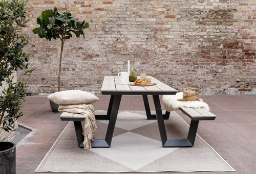 Buitenkleed Kite - Naturel/Wit - dubbelzijdig - EVA Interior - 200 x 290 cm - vtwonen shop