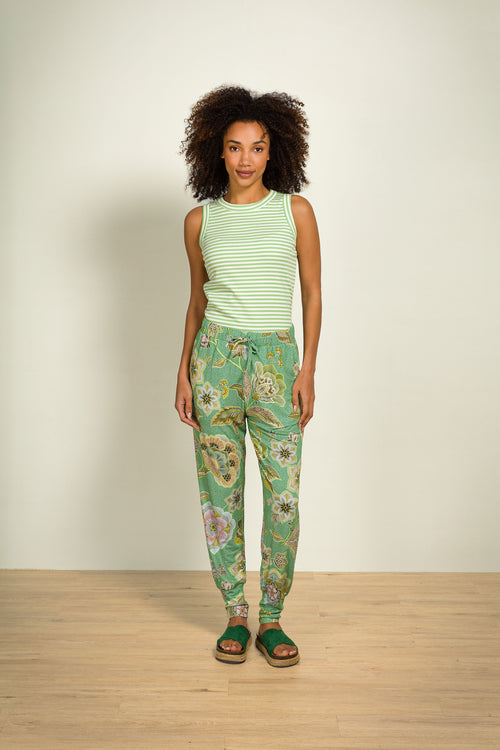 Pip Studio - Trinity Pyjama Top - Dames - Little Sumo Stripe - Groen - XL - vtwonen shop