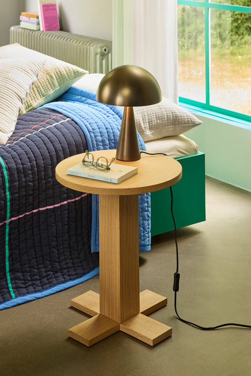 Hübsch bijzettafel Koohi - mdf/okoumé fineer - ø45xh50cm