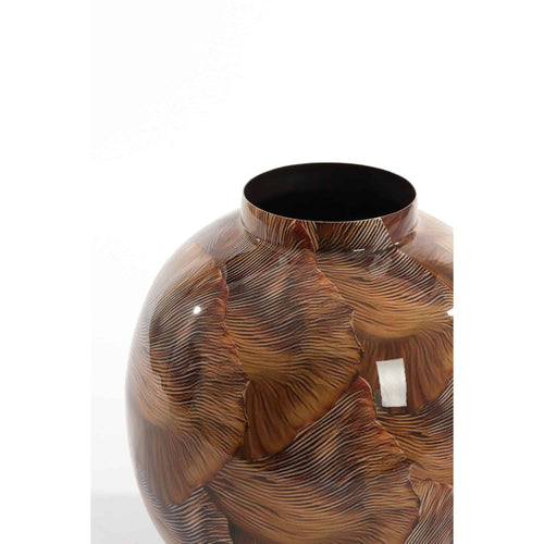 Light & Living vaas Milos - bruin - Ø26cm