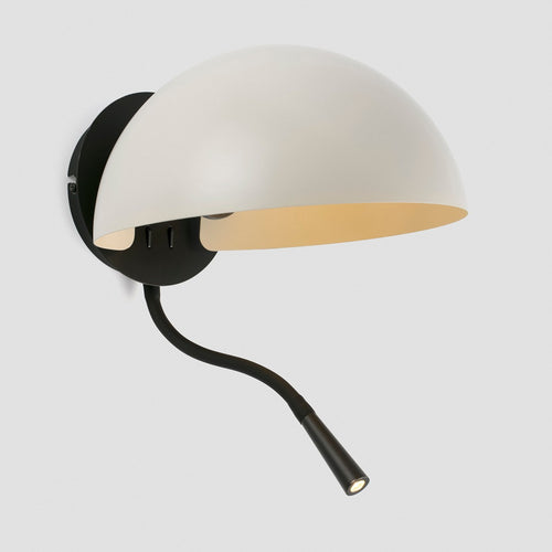Faro DOMINICA Leeslamp Zwart Met Beige Kap
