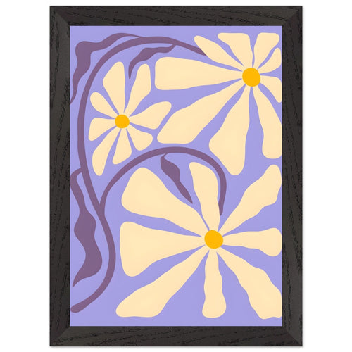 Artfulprints Poster met Lijst Matisse – Essence of bloom   - A4 21x29.7 cm - Paars