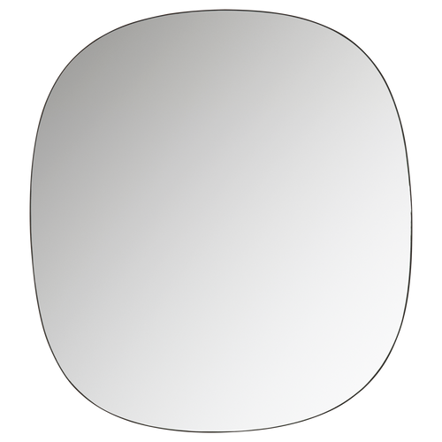 WOOOD spiegel Philou - Glas/Metaal - Zwart - 60x55x0,5