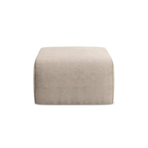 LaMiaSofa Poef Cervo - chenille stof - donkerbeige - 72x94x42