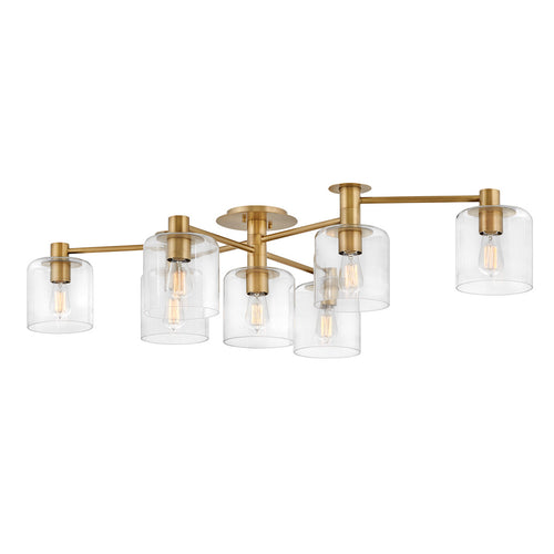 Elstead Hinkley Axel Multi Arm Semi Flush Plafondlamp Heritage Messing