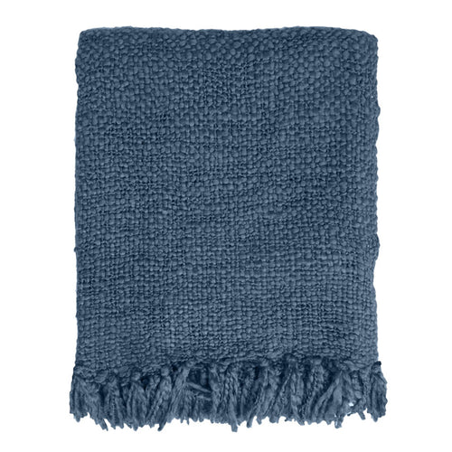 Malagoon plaid Solid - indigo blauw - 125x150cm