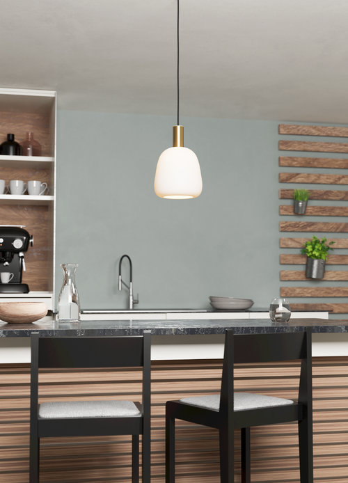 EGLO hanglamp Manzanares - e27 - ø 22,5 cm - wit/goud - vtwonen shop