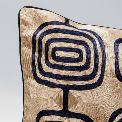 Kare Design Kussen Catena Square taupe en zwart