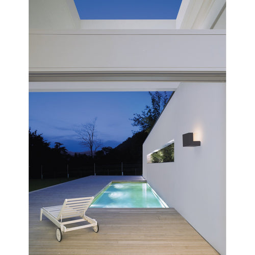 Merano Charleston Buiten Moderne Wandlamp Antraciet Aluminium Helder Glas LED 10W 298Lm 3000K IP65