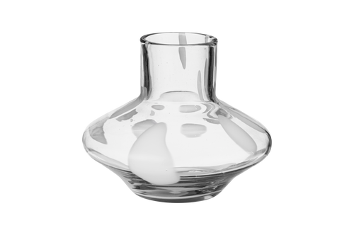 noo.ma Glom vaas handgeblazen glas wit met stippen 33,5x33,5x30 cm