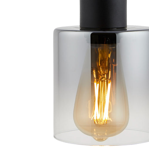 Lighto | Art deco hanglamp zwart met smoke glas | Milo - vtwonen shop