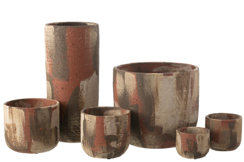 J-Line vaas Miltos - keramiek - mix - Ø 21 cm - vtwonen shop