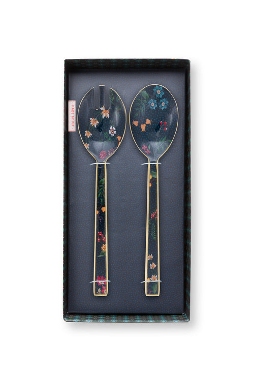 Pip Studio - Berry Blues - Set van 2 Saladebestek Emaille - 25cm