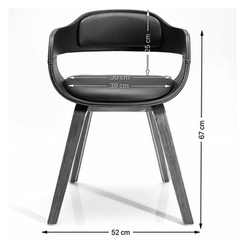 Kare Design Stoel met armleuningen Costa walnoot