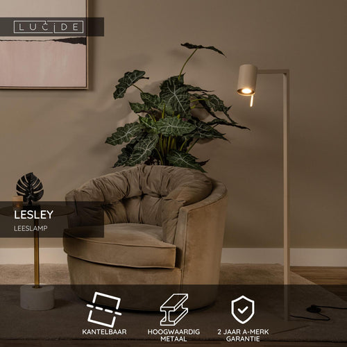 Lucide leeslamp LESLEY - 1xGU10 (MR16) - Taupe