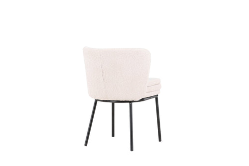 Rebellenclub Eetkamerstoel Bala - Set van 2 - Wit Bouclé