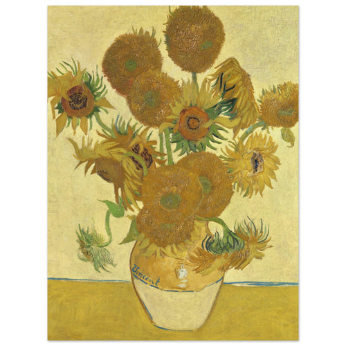 Poster Vincent van Gogh - Zonnebloemen (1888)   - 30x40 cm - Geel