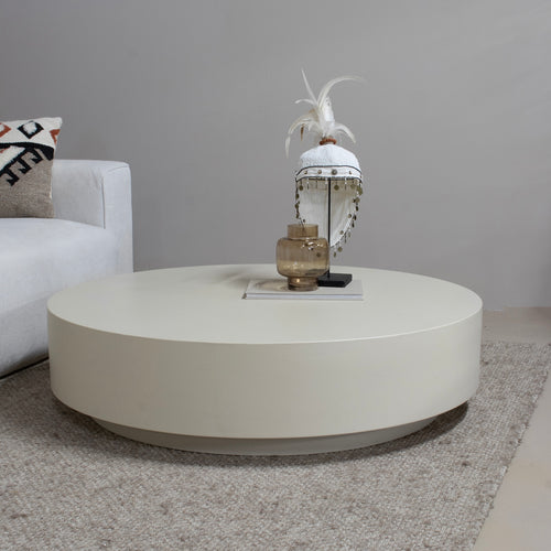 DÉJA Living Salontafel Bergby Rond - Beige - 120x120x30cm - vtwonen shop