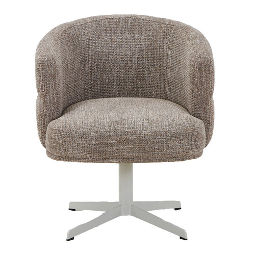 DÉJA Living Eetkamerstoel Coria - Taupe/Beige - Draaibaar - Set van 2