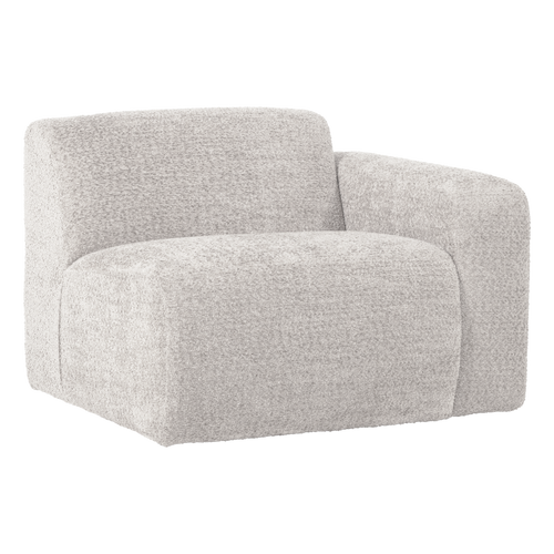 WOOOD 1-zits bank arm rechts Mojo Base - Wollig - Ecru - 74x105x97