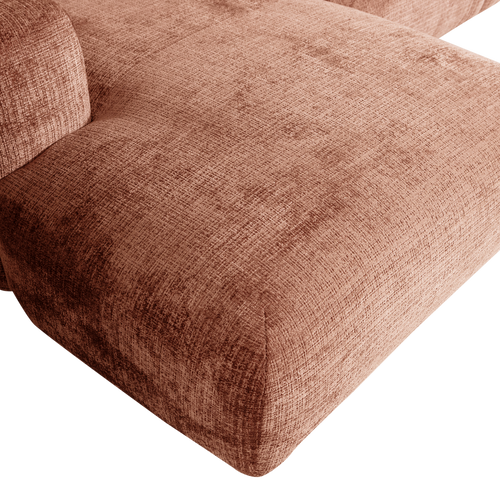 WOOOD chaise longue bank links Cloud - Chenille - Terra - 80x280x165