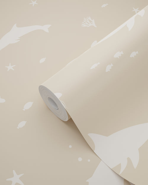 ESTAhome behang onderwaterwereld beige - 50 x 900 cm - 131471 - vtwonen shop