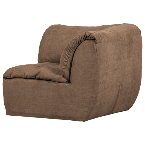 WOOOD hoekelement Baggy - Geweven Chenille - Bruin - 81x96x96 - vtwonen shop