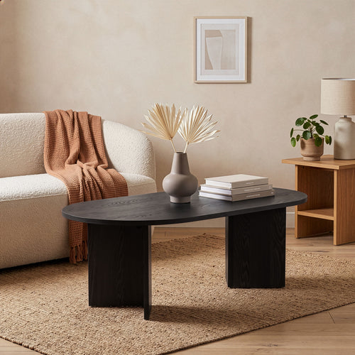 Calicosy - IRIS Ovale salontafel L119 cm - Kasjmier - 60x119x39,8 cm