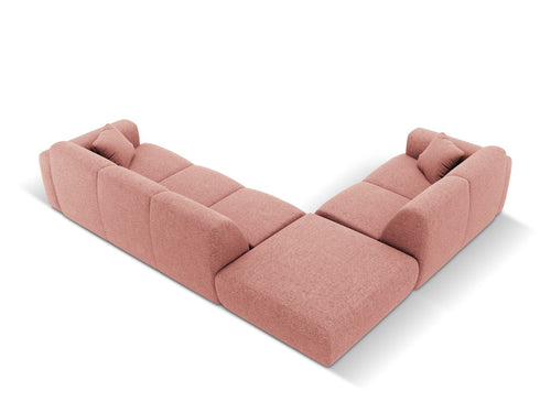 Cosmopolitan Design linker hoekbank Nolio 4-zits, chenille, roze - 250x315x72cm
