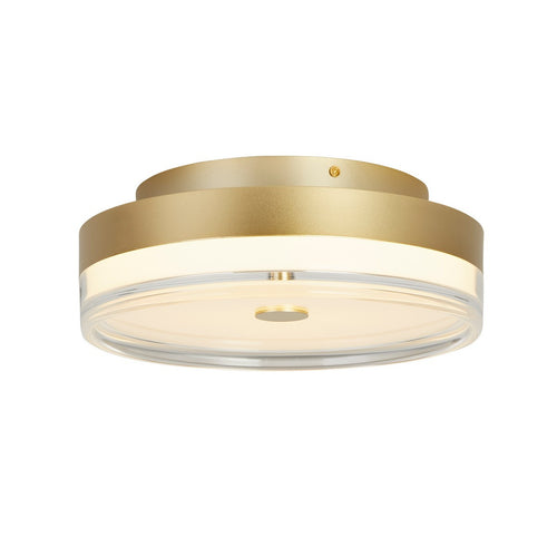 Searchlight Cyprus LED-plafondlamp, goudkleurig metaal en helder acryl