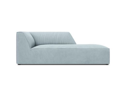 Micadoni rechter chaise longue Ruby ribfluwelen, lichtblauw - 180x93x69cm