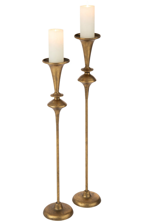 J-Line kaarshouder - ijzer - goud - large