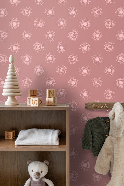 ESTAhome behang zonnetjes oudroze - 50 x 900 cm - 131776