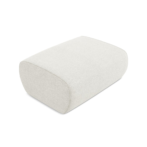 LaMiaSofa Poef Palermo - chenille stof - wit - 100x70x39