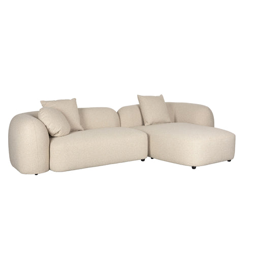 Housecraft Living Perry 3-zitsbank Chaise longue Rechts Beige
