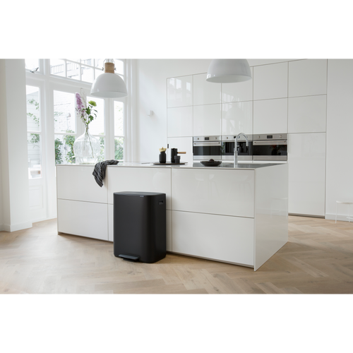 Brabantia Bo Pedaalemmer，met 1 binnenemmer, 60L - Matt Black