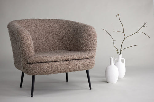 Rebellenclub fauteuil lomsjo - bruin - vtwonen shop