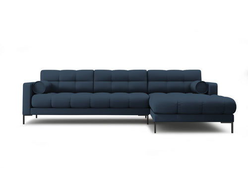 Cosmopolitan Design rechter hoekbank Bali 5-zits, structurele stof, blauw - 185x293x75cm