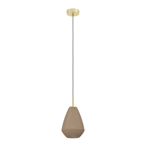EGLO hanglamp Caprarola - e27 - ø 20 cm - zand/koper - satijn glas - vtwonen shop