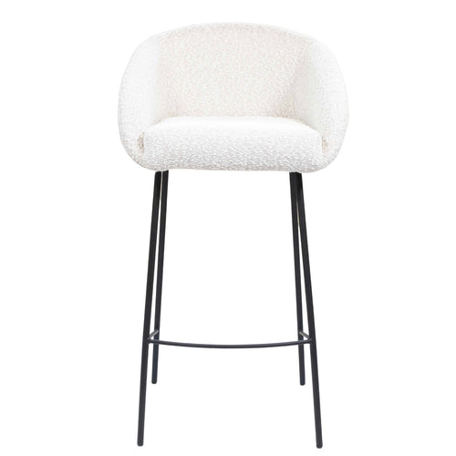 Giga Meubel Barstoel Lova - Stof/Metaal - Beige - Set van 2 - vtwonen shop