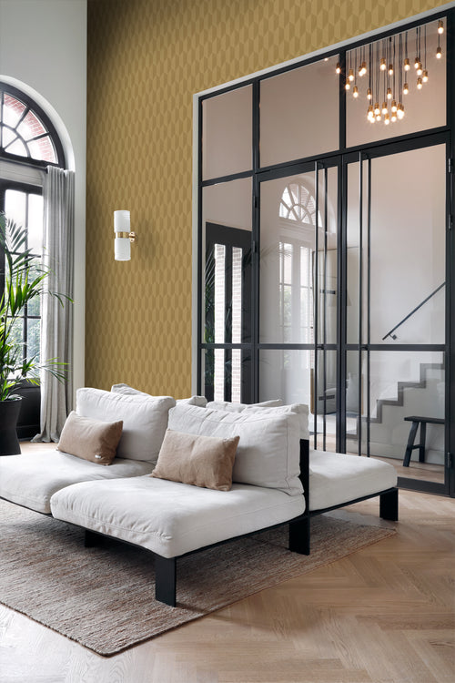 Origin Wallcoverings behang 3D-motief okergeel - 50 x 900 cm - 348038 - vtwonen shop