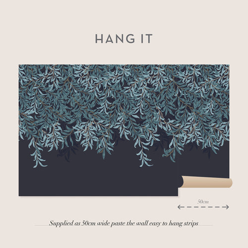 William Morris at Home Fotobehang - Willow Bough Navy - 400x250 cm - vtwonen shop