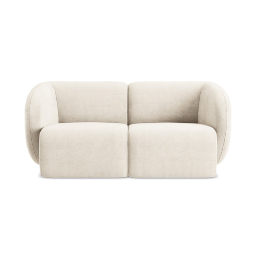 LaMiaSofa Tweezits modulaire bank Cervo - chenille stof - lichtbeige - 174x94x75