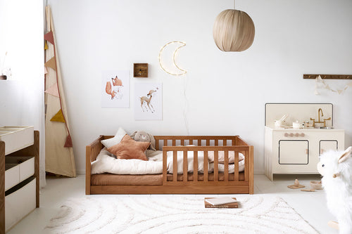 Petite Amélie  Montessori vloerbed Nid - 70x140 cm - Walnoot - vtwonen shop