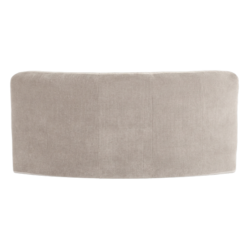 WOOOD eetbank halfronde hoek rugleuning Mojo Base - Rib - Ecru - 83x152x76