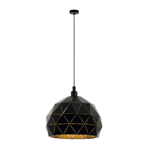 EGLO hanglamp Roccaforte - e27 - ø 40 cm - zwart/goud - vtwonen shop