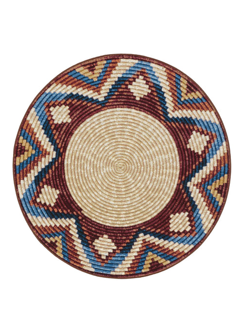 benuta binnen- en buitenkleed Kenya - veelkleurig - ø 160 cm