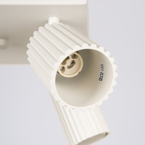 Sollux Lighting Plafondlamp KARBON 4 beige - 25x25x16,5cm