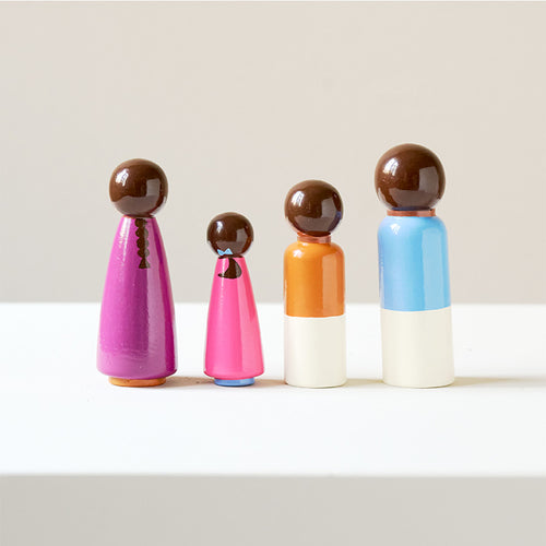 Petite Amélie Poppen voor poppenhuis «Ma Petite Famille Bougainville» – set van 4 poppetjes – 7-10 cm