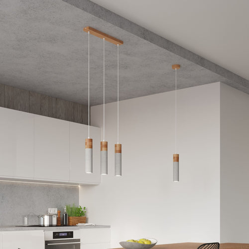 Sollux Lighting Hanglamp ZANE 3 grijs - 45x6x120cm